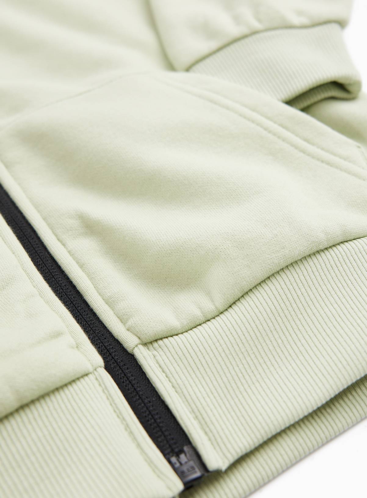 Light Green Zip Through Hoodie 11 years - Image 2